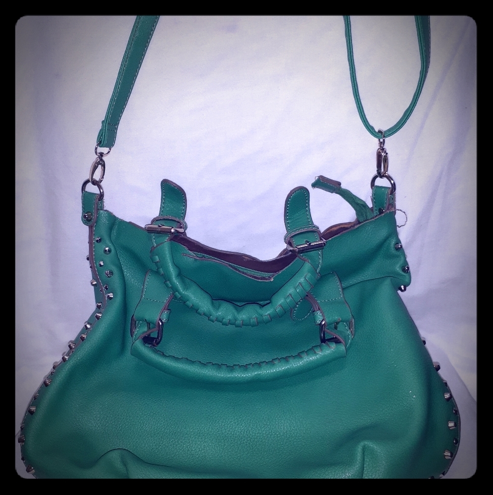 Green medium size handbag